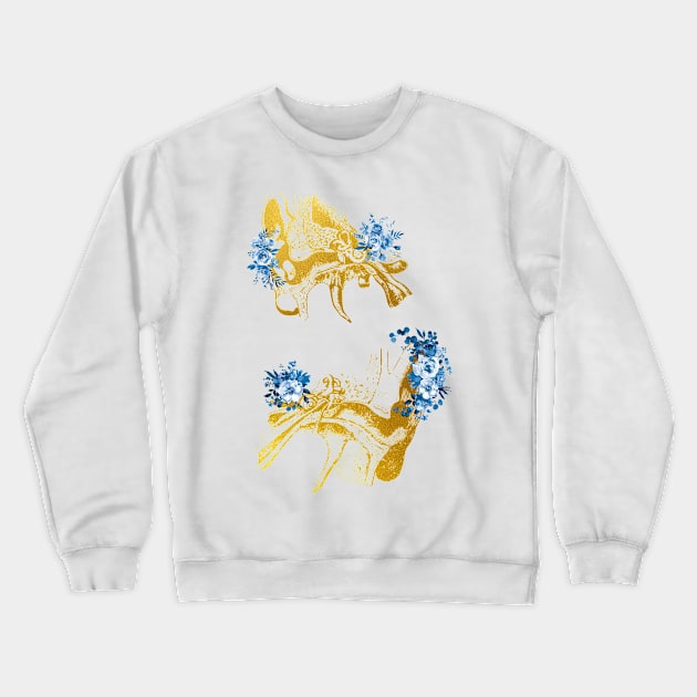 Human ear Crewneck Sweatshirt by erzebeth